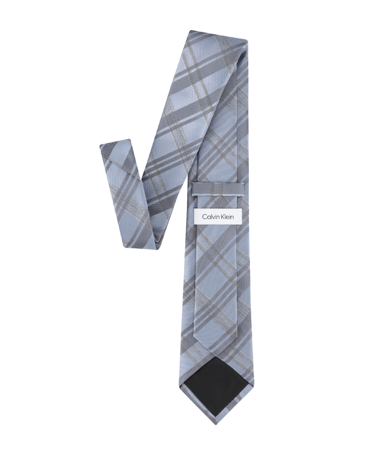 Calvin Klein Men's Layla Plaid Classic Tie In Gray