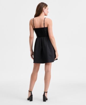 Women's Satin Bow-Detail Mini Dress, Macy's Exclusive