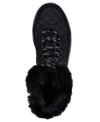 Women's Relaxed Fit: Easy Going - Game Hour Air-Cooled Memory Foam Winter Boots from Finish Line