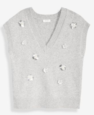 Women's Embellished Sweater Vest, Macy's Exclusive