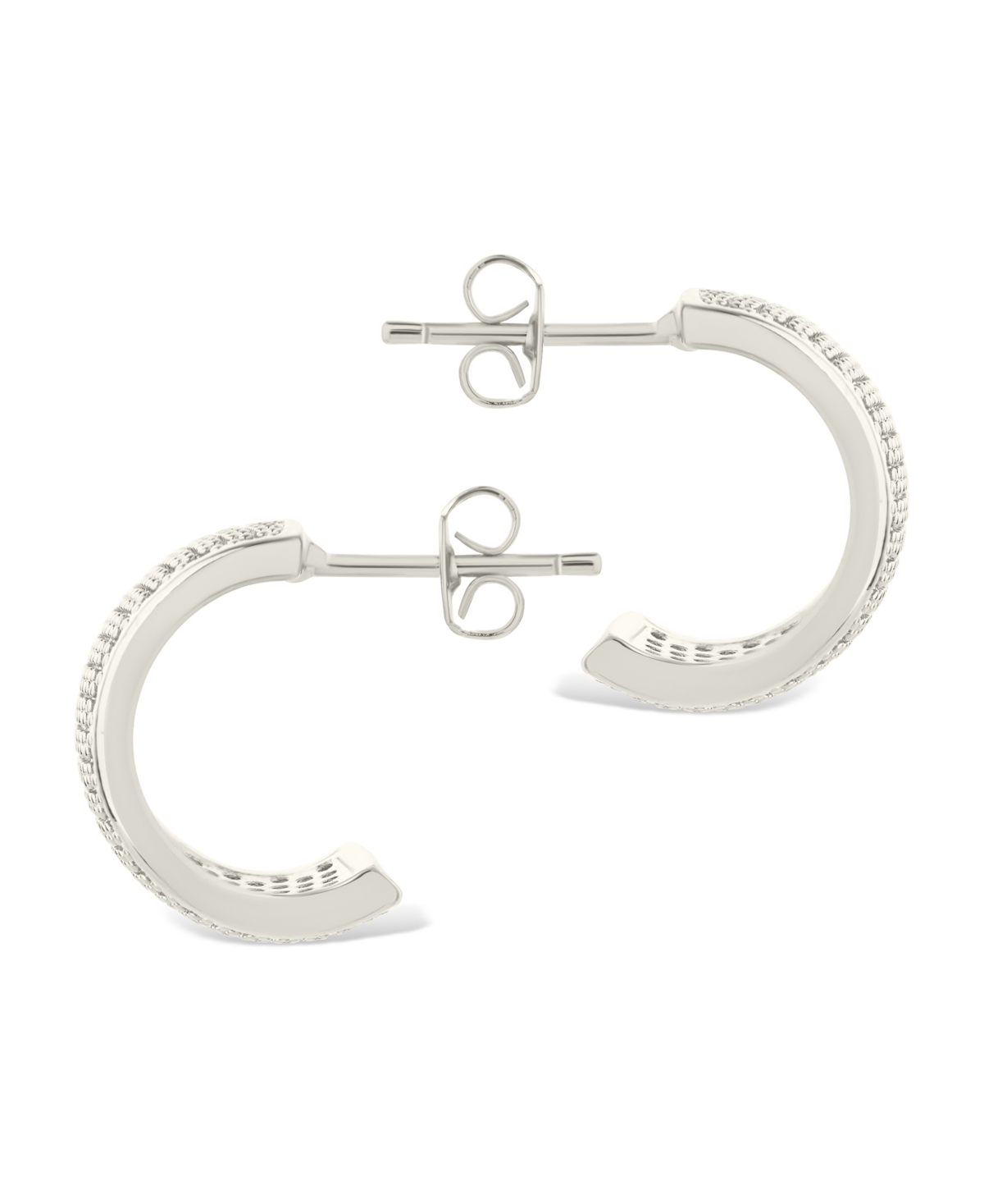 Sterling Forever Simone Cubic Zirconia Stud Earrings In Silver