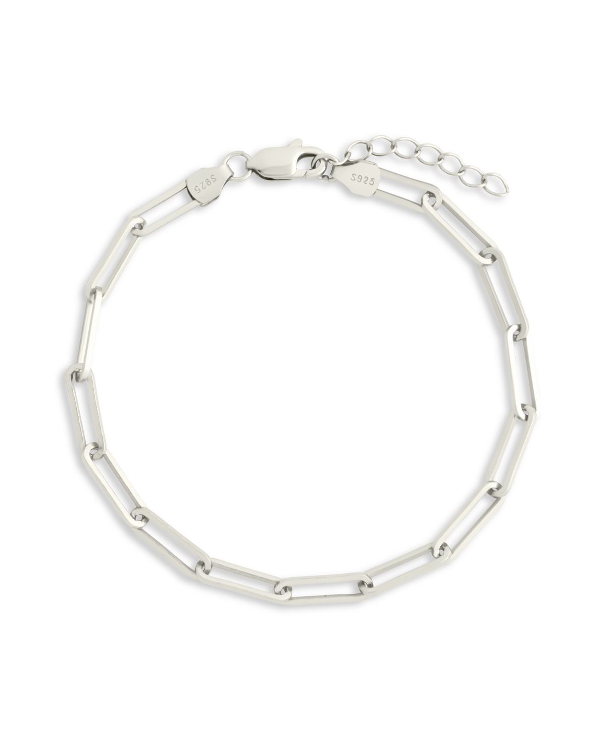 Sterling Forever Sterling Silver Bold Paperclip Chain Bracelet In Silver