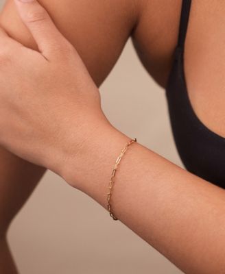 Sterling Silver Dainty Paperclip Chain Bracelet