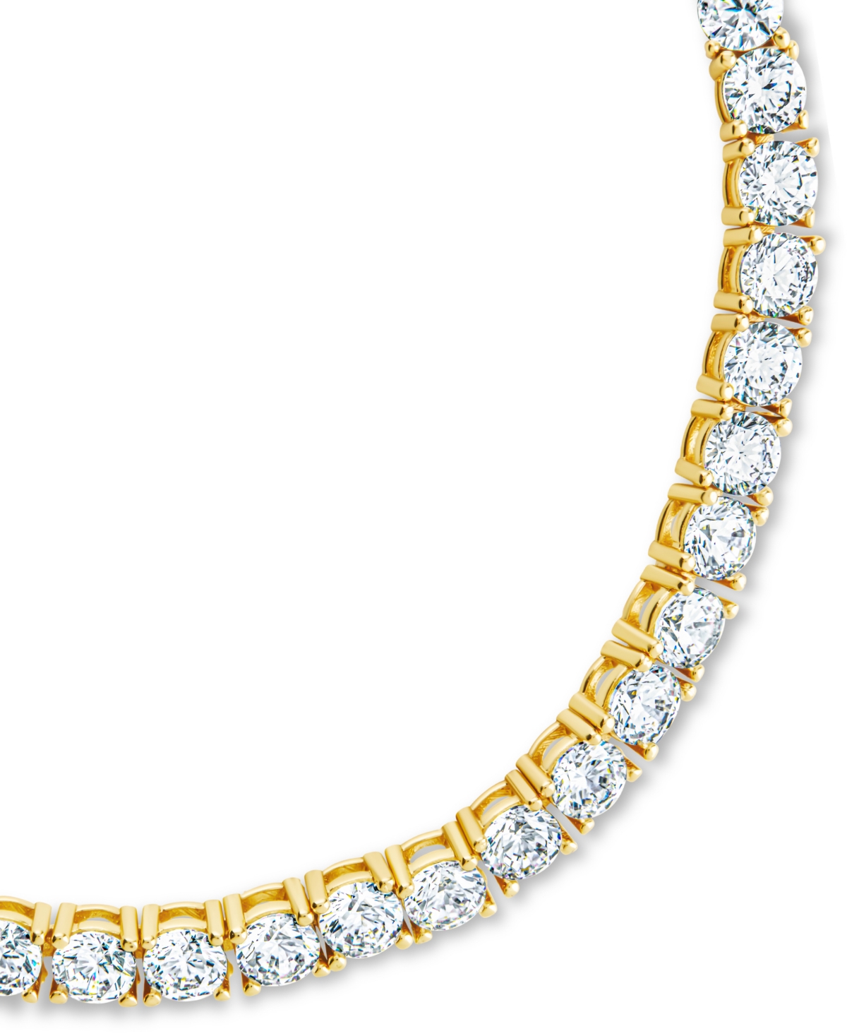Sterling Forever Brette Cubic Zirconia Tennis Bracelet In Gold