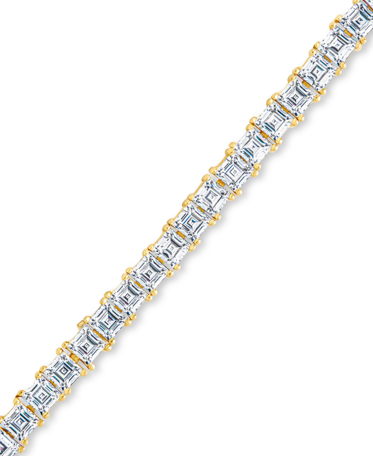 Sterling Forever Brette Cubic Zirconia Tennis Bracelet In Gold