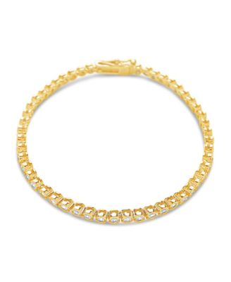 Bezel Cubic Zirconia Tennis Bracelet