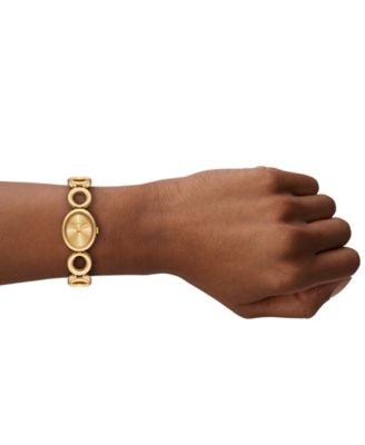 Women's Maude Three-Hand Gold-Tone Stainless Steel Watch, 22mm