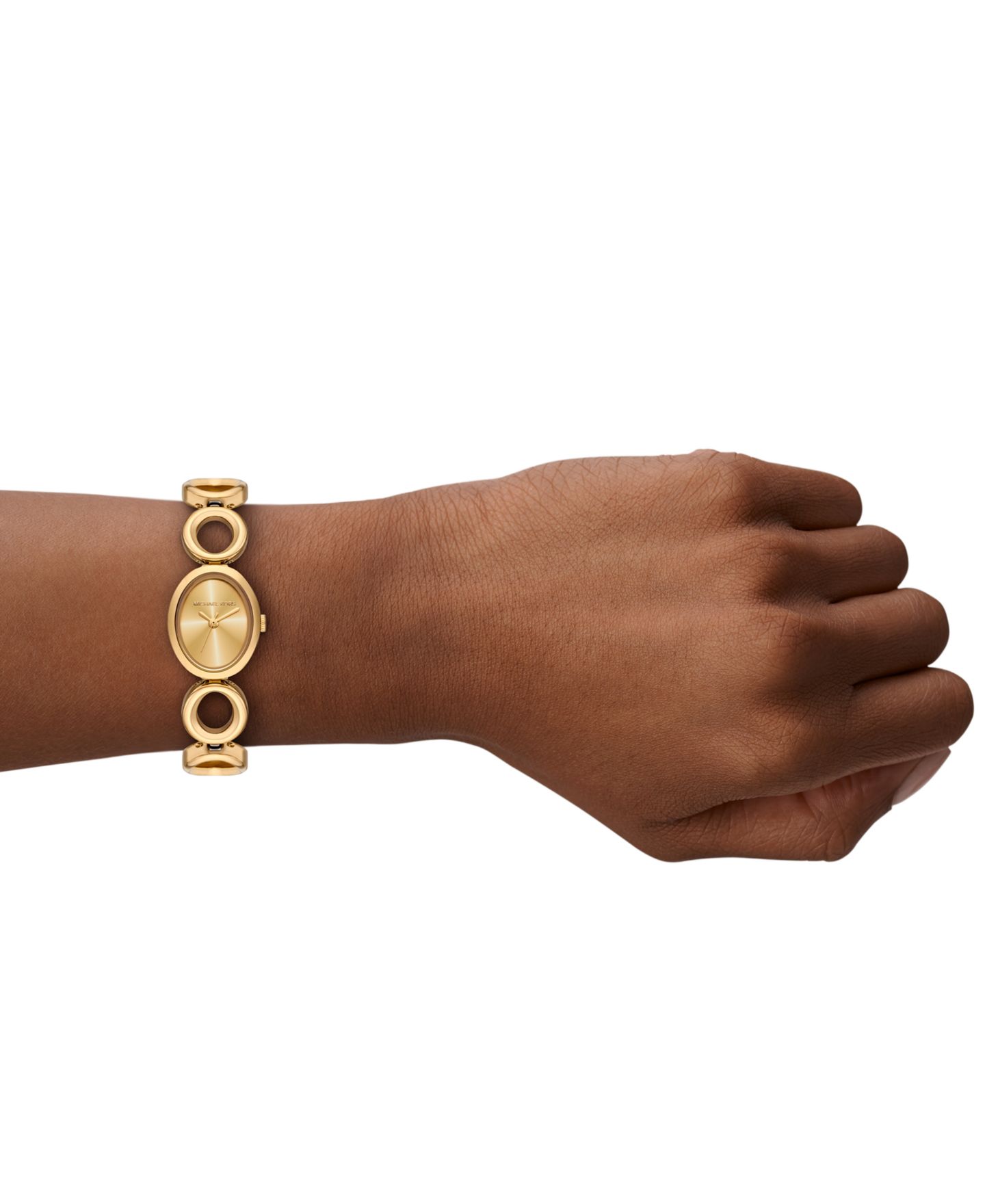 Женские часы Michael Kors Maude Three-Hand Gold-Tone Stainless Steel Watch, 22mm — фото 4