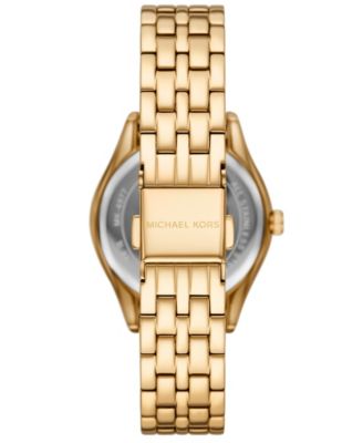 Women's Harlowe Three-Hand Gold-Tone Stainless Steel Watch Set, 33mm