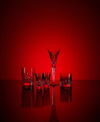 Lismore Red Toasting Flute, Set of 2