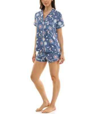 Women's Printed Top and Shorts Set