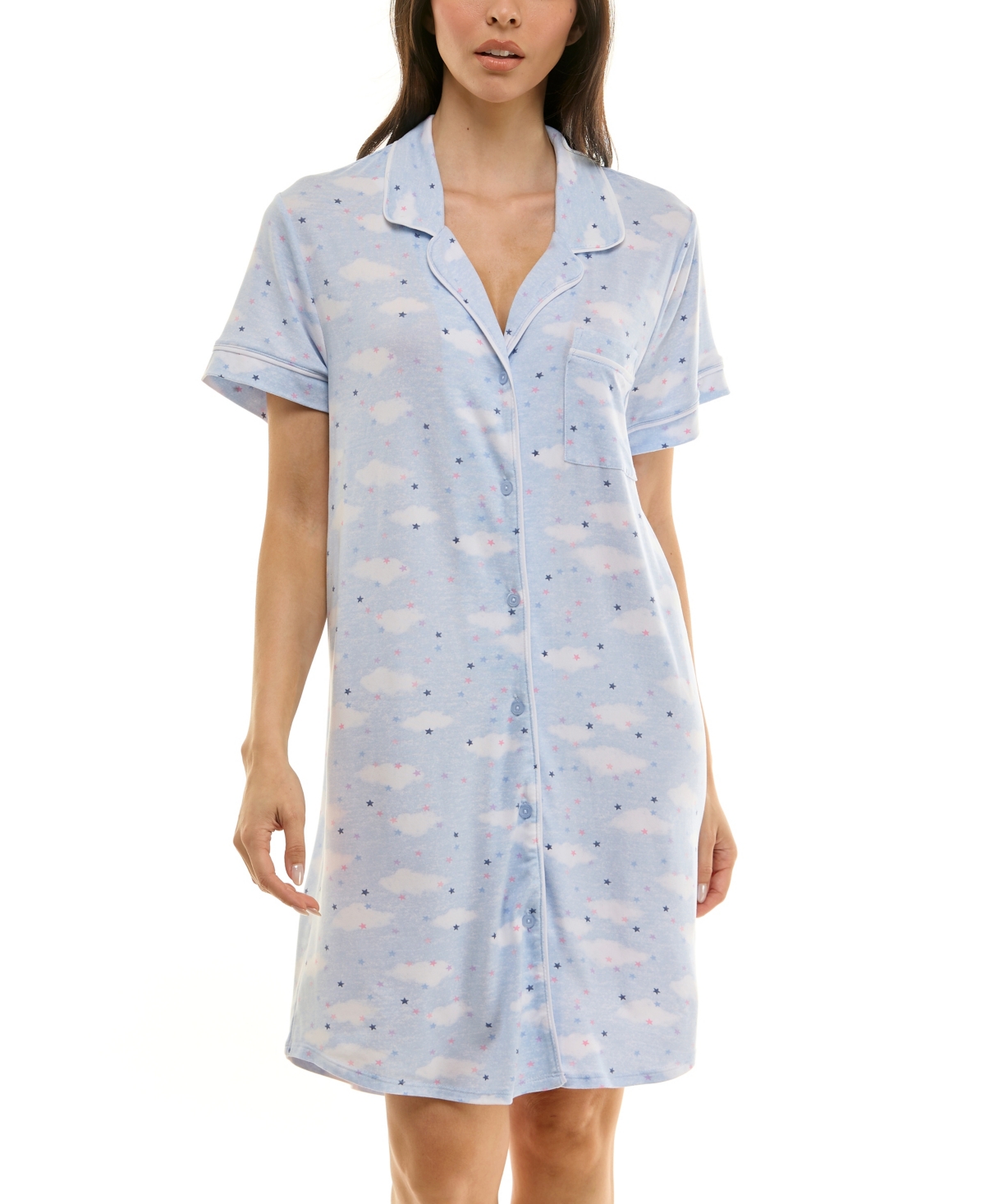 Derek Heart Women's Printed Sleepshirt In Blue