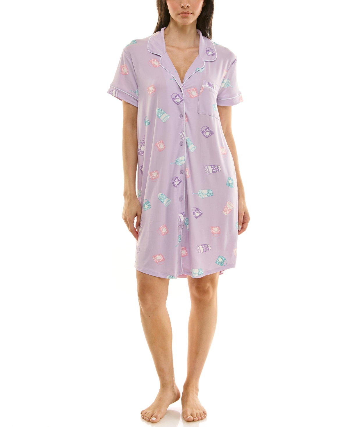 Derek Heart Women's Printed Sleepshirt In Purple