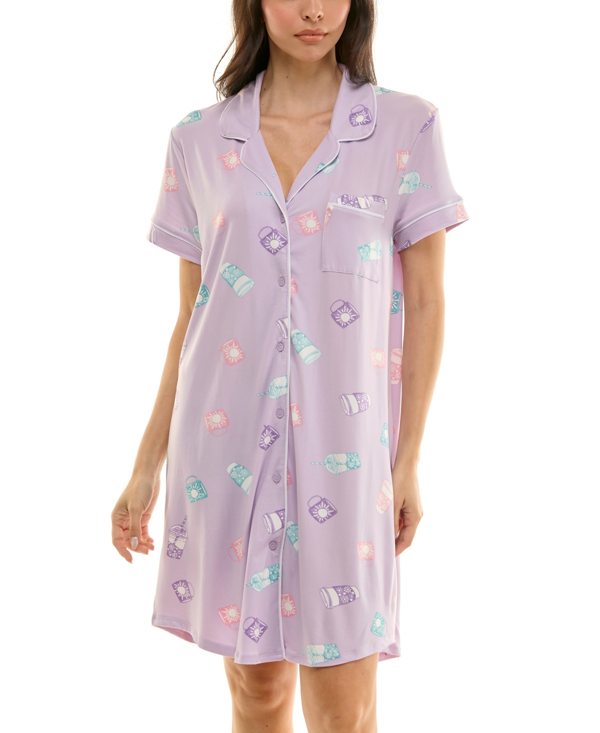 Derek Heart Women's Printed Sleepshirt In Purple