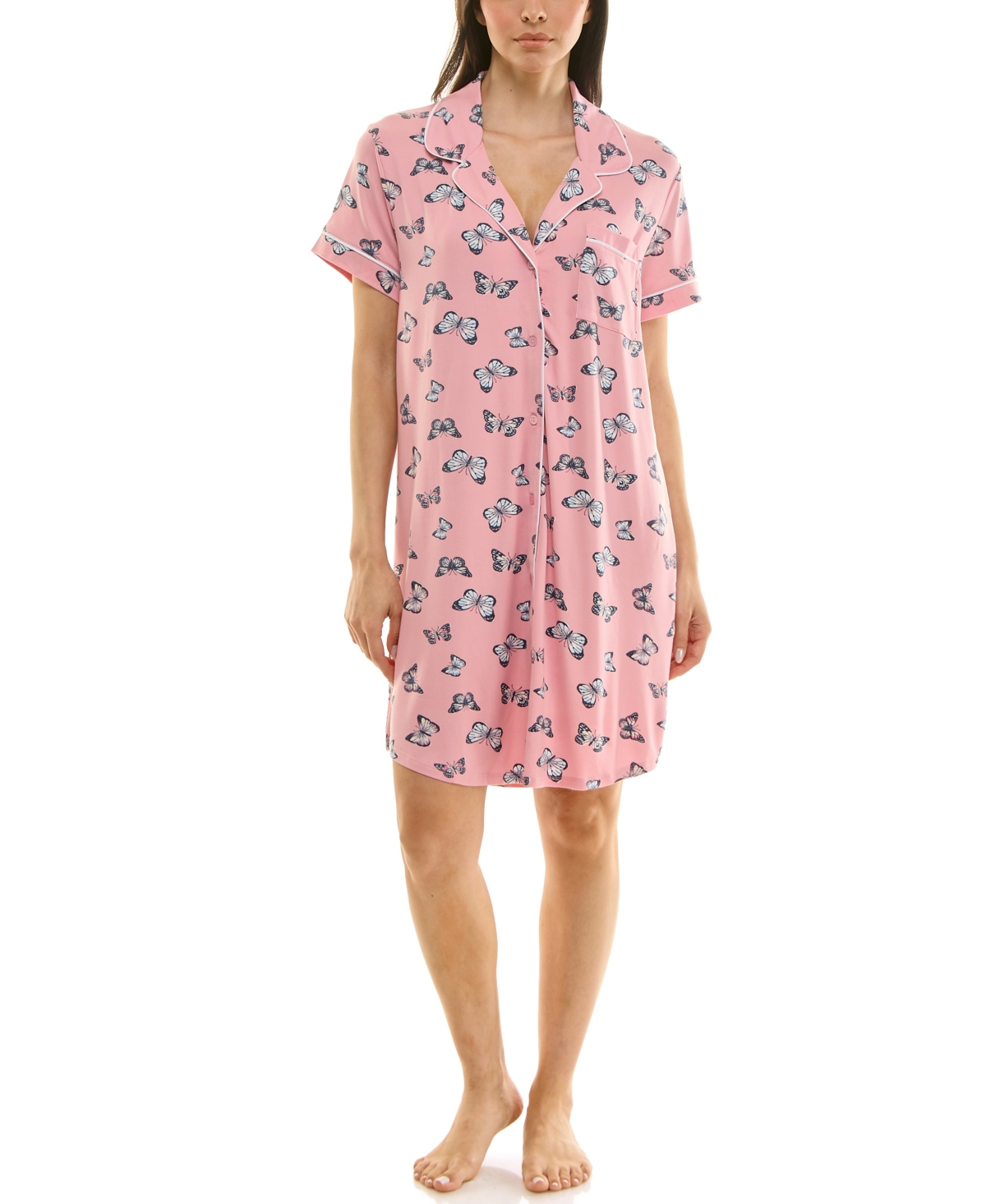 Derek Heart Women's Printed Sleepshirt In Pink