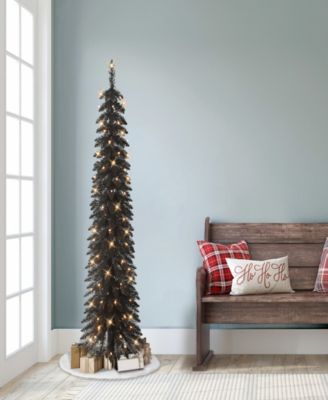 Puleo 6' Pre-Lit Artificial Alpine Pencil Tree