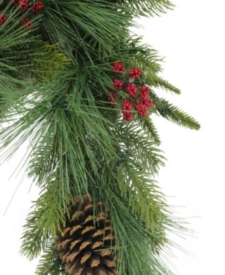 Puleo 10" Pre-Lit Battery-Operated Artificial Adorned Christmas Garland