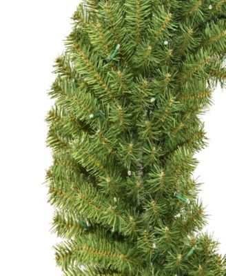Puleo 48" Pre-Lit Artificial Utah Spruce Wreath with Warm White LED Lights