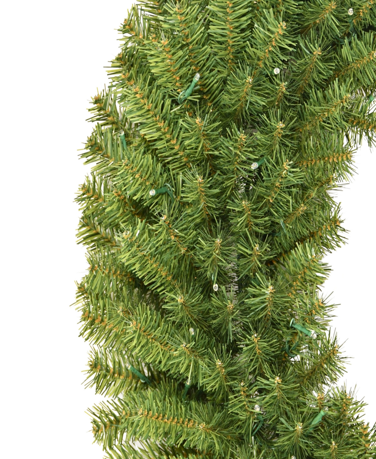 Puleo 48" Pre-lit Artificial Utah Spruce Wreath With Warm White Led Lights In Green