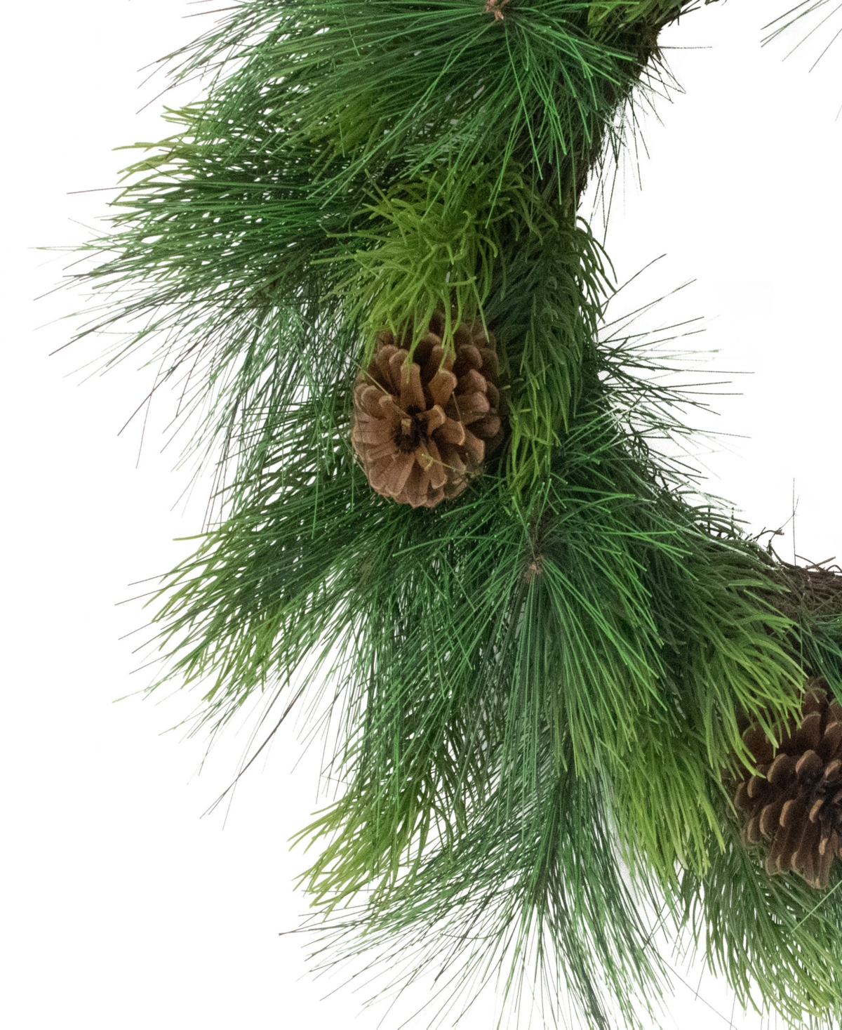 Puleo 24" Artificial Adorned Wreath With Pinecones In Green