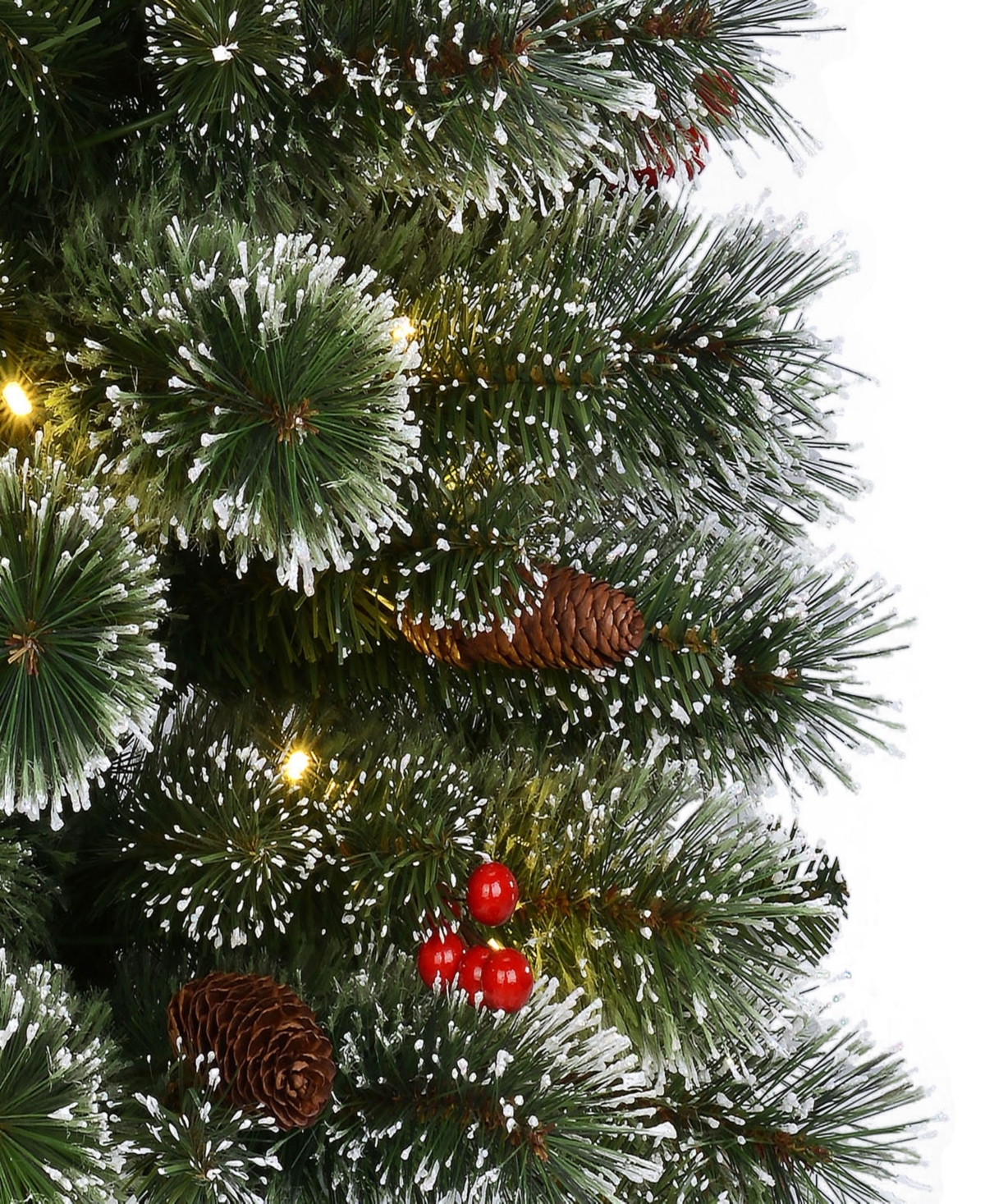 Puleo 4.5' Pre-lit Potted Pine Artificial Christmas Tree In Green