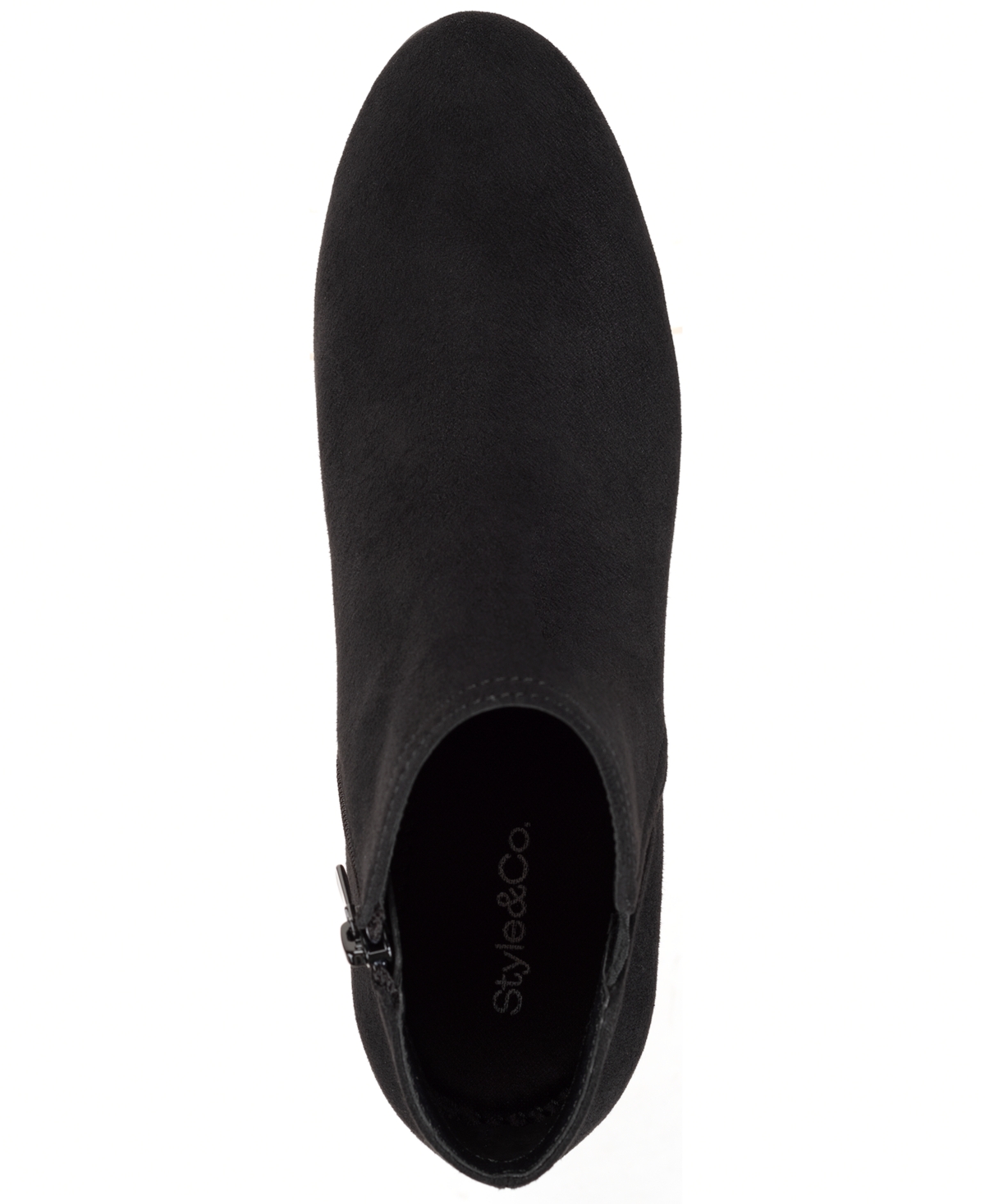 Style & Co Women's Poppyy Wedge Heel Booties, Macy's Exclusive In Black