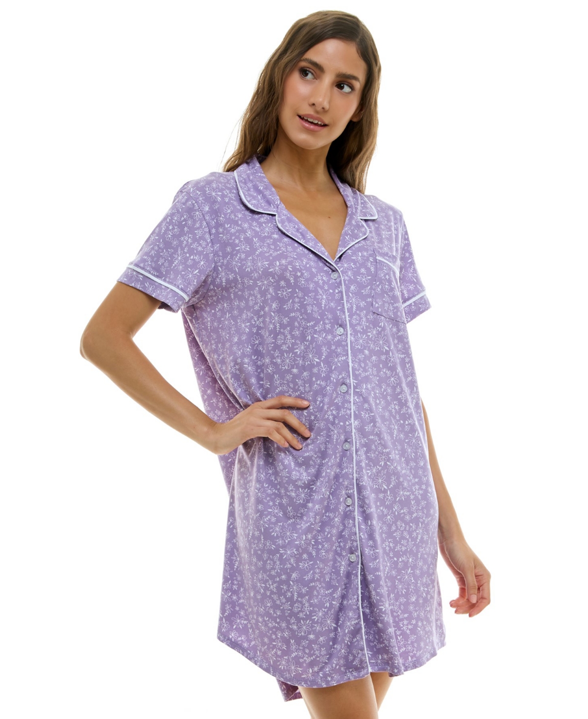 Derek Heart Women's Printed Sleepshirt In Blue
