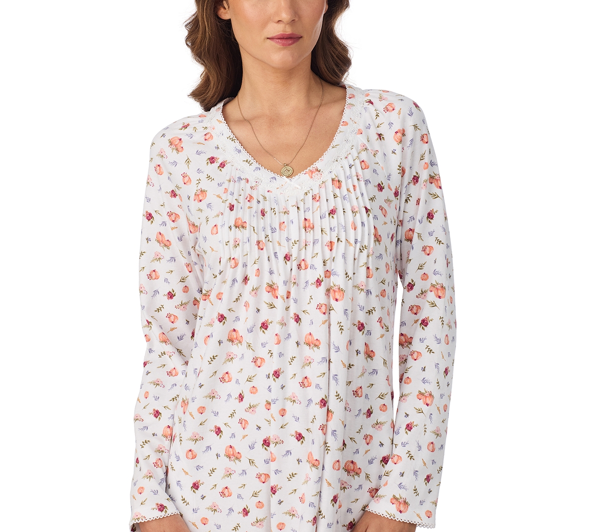 Eileen West Women's Long Sleeve Nightgown In White