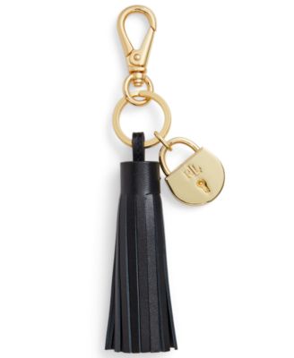 Women's Boxed Padlock and Tassel Key Fob Bag Charm