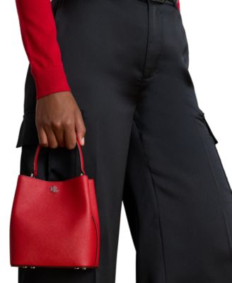 Lauren Ralph Lauren - Crosshatch Leather Mini Reese Bucket Bag