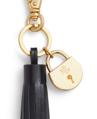 Women's Boxed Padlock and Tassel Key Fob Bag Charm