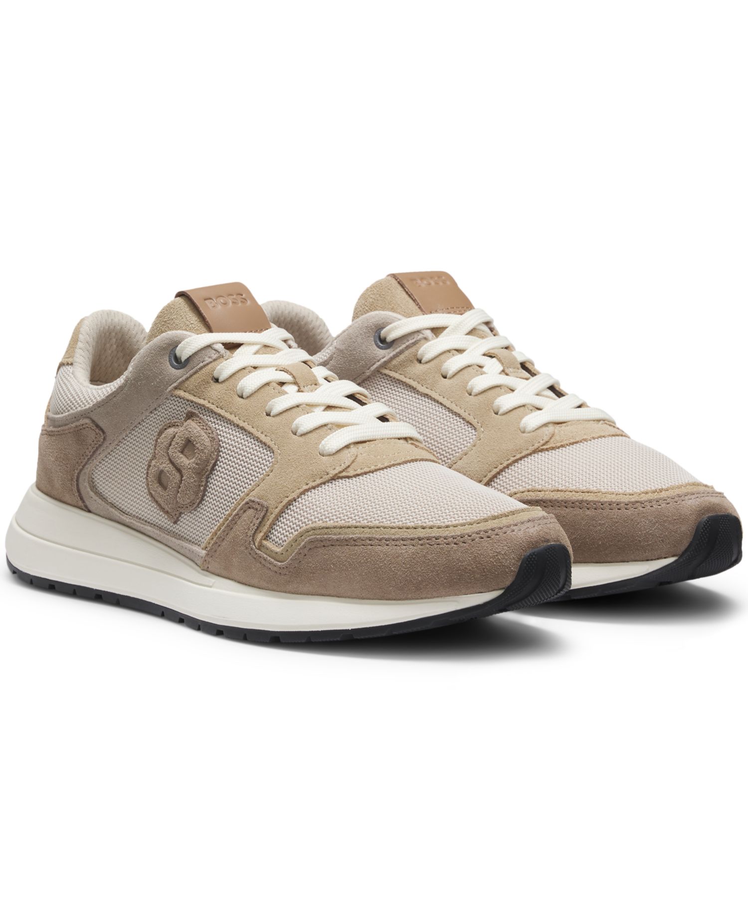 Men's Double B Monogram Suede Trainers Shoes