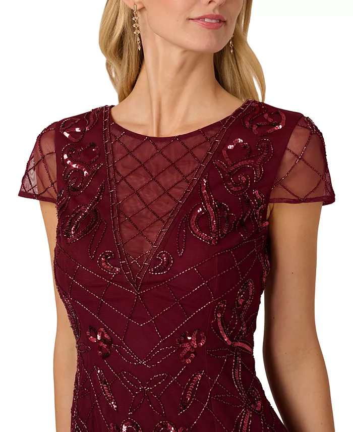 Women's Beaded Sheath Dress - thumbnail 3