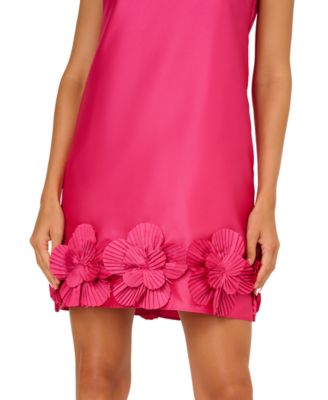 Women's 3D Floral Hem Shift Dress