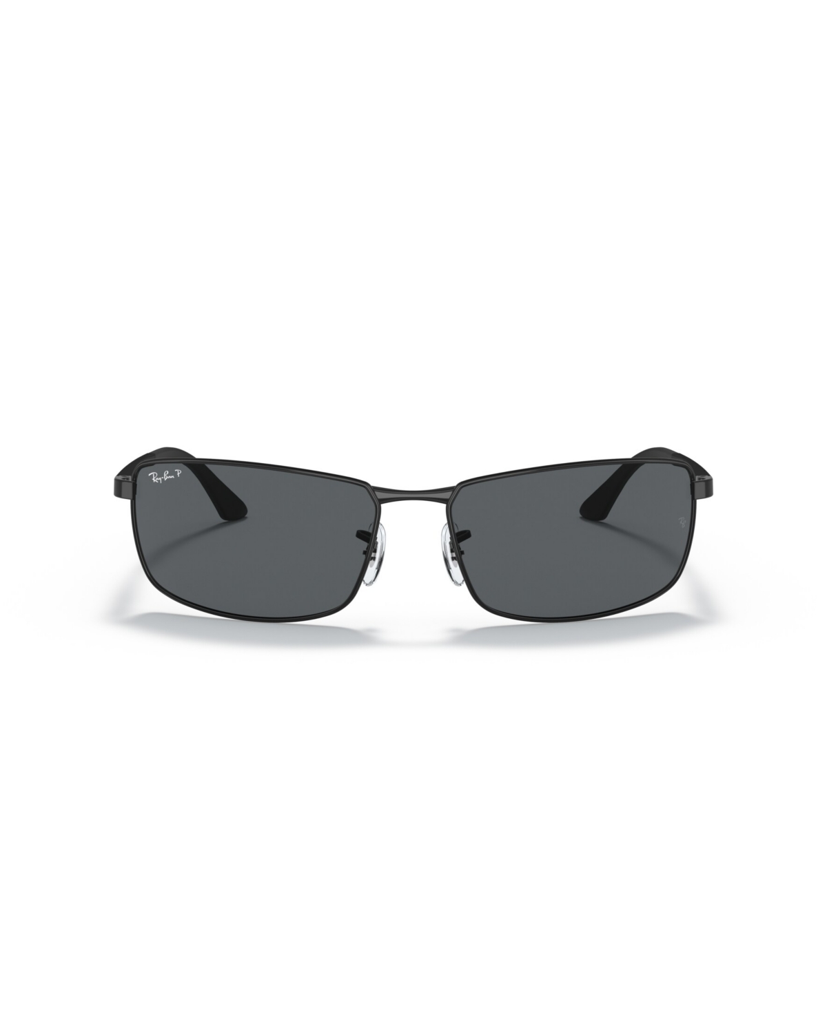 Ray Ban Rb3498 Sunglasses Black Frame Grey Lenses Polarized 61-17 In Green