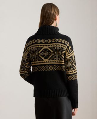 Women's Fair Isle Wool-Blend Turtleneck Sweater