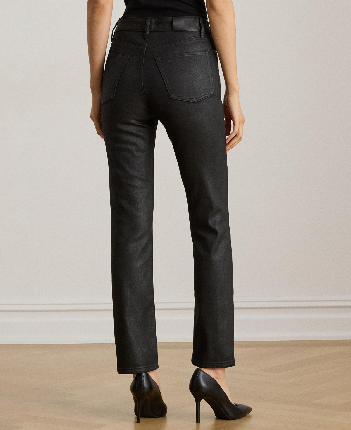 Ralph Lauren Women's Straight Ankle Jeans In Black