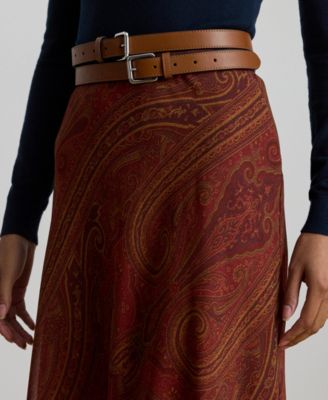 Women's Paisley Crinkle Midi Skirt