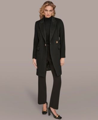 Women's Buttoned Notch Collared Coat