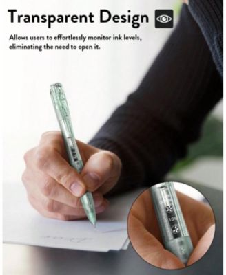 12Pack 0.5mm Quick Dry Retractable Gel Pen Set, Cute Transparent Fine Point Multicolor Note Taking Aesthetic Lnk Pens, Comfort Grip 12 Ink Colors Drawing Writing School Office Home Back To School