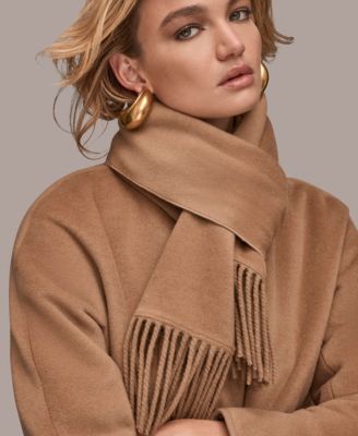 Women's Snap Button Scarf Coat