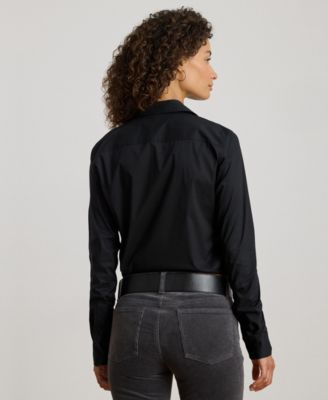 Women's Logo Detail Point Collar Shirt