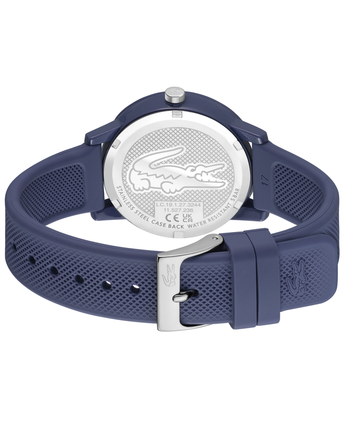 Lacoste Unisex Purple Silicone Strap Watch, 36mm In Blue