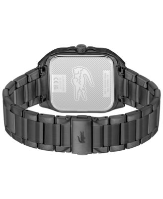 Men's Ionic Plated Black Stainless Steel Bracelet Watch, 39mm