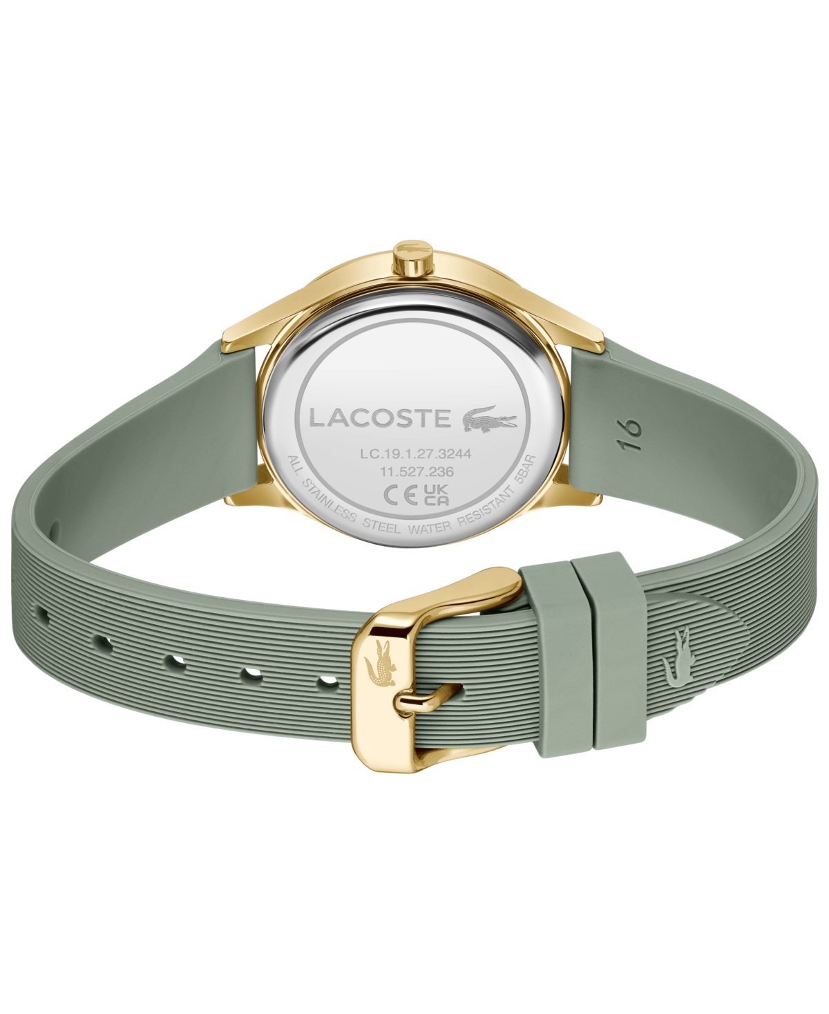 Lacoste Women's Crocodelle Green Silicone Strap Watch, 30mm In Green