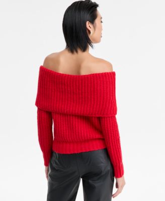 Women's Lofty Off-The-Shoulder Sweater, Macy's Exclusive