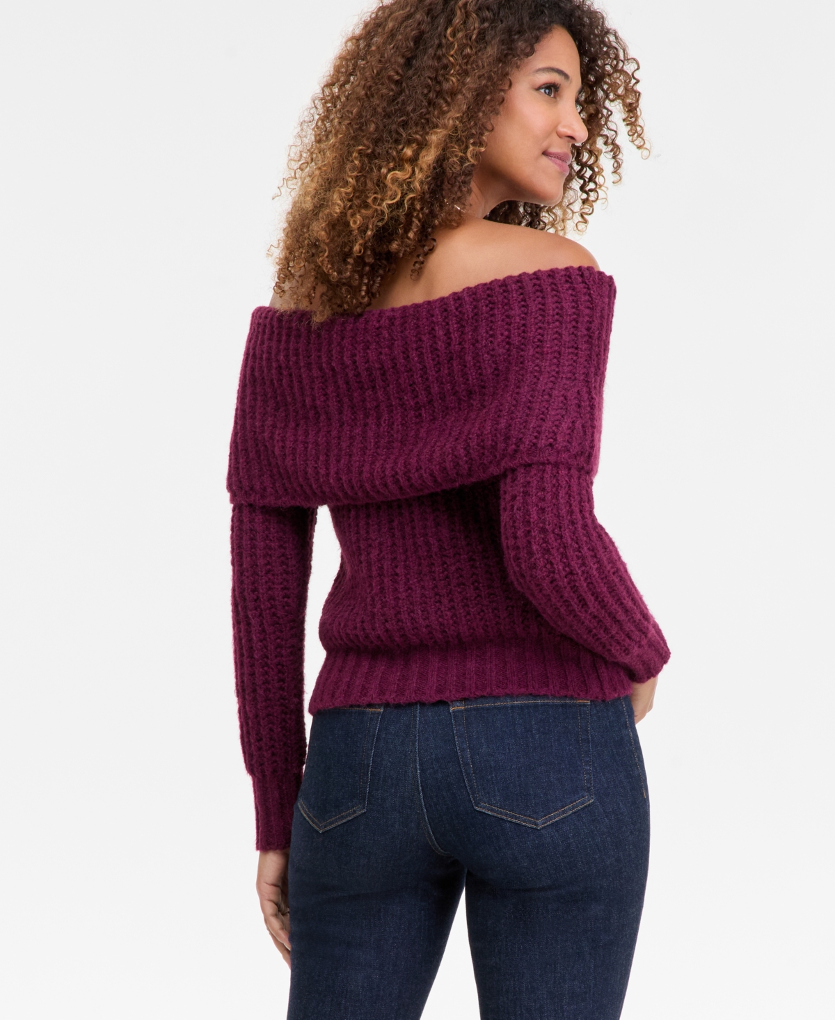 I.n.c. International Concepts Women's Lofty Off-The-Shoulder Sweater, Macy's Exclusive