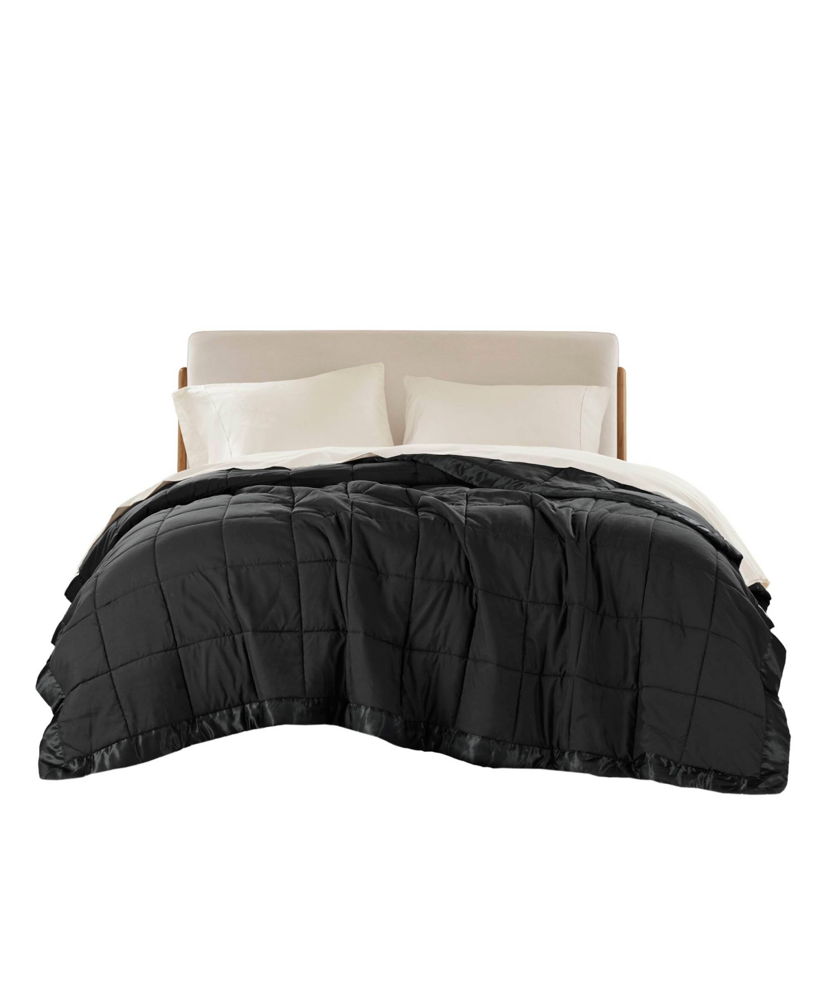 Madison Park Windom Lightweight Down Alternative Satin Trim Blanket