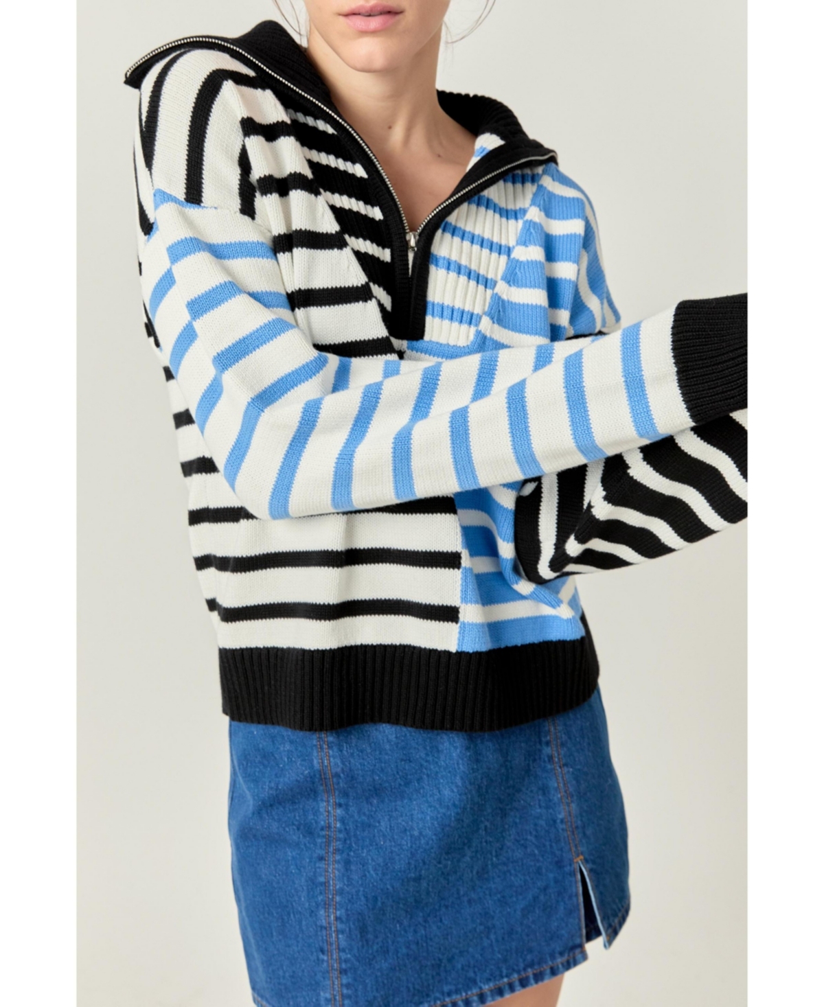 English Factory Women's Multi Stripe Knit