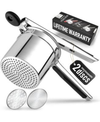Stainless Steel Potato Masher – Heavy Duty Ricer Tool, Press & Mash Design
